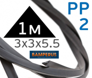 Пруток Bamperrus PP БУХТА треугольный 1м (тип 2) для ремонта мягкого (3х3х5,5мм) полиропилен