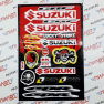 Наклейка "Suzuki" красная 32.5х47.5см