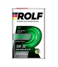 Масло моторное синтетическое ROLF Energy 5W30 A3/B4 SL/CF Акция 4л по цене 3л (4л) (1*4шт)