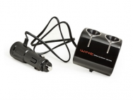 Разветвитель прикуривателя WINE AW-Z02 USB &Ttiple Socket, 2 гнезда, с USB-входом /черный/