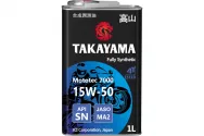 Масло моторное синтетическое TAKAYAMA MOTOTEC 7000 4T ESTER SAE 15W-50 API SN JASO MA-2 1 л