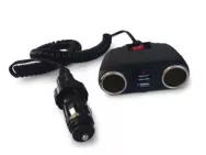 Разветвитель прикуривателя AVS CS-230 U на 2 входа+2USB TOP Quality 