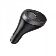 Адаптер HOCO Z61A/черный/ USB+2Type-C+ гнездо прикуривателя.