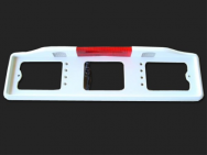 Рамка госномера АВ-005-Б с подсветкой с автостопом (белая) 