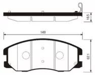 Колодки тормозные дисковые передние SANGSIN BRAKE SP1204