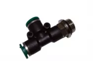 Тройник-L VEPA B256/7 с уплотнением, резьба 1/4" цанга  6мм 