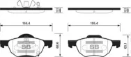 Колодки тормозные дисковые к-т 4 шт SANGSIN BRAKE SP1573