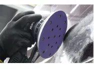 Круг SANDWOX PURPLE диск на пленочной основе, циркониевый корунд Ø150мм, Р400, липучка, Multi hole