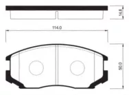 Колодки тормозные передние Sangsin Brake SP1142 Mitsubishi Colt Lancer 88-03 