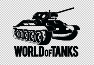 Наклейка "World of Tanks" 16*19см /черный/ 