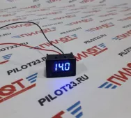 Вольтметр цифровой светодиодный 9-30volt PL-22*32-BL Синий (22мм+32мм)