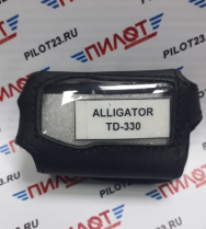 Чехол брелока автосигнализации "кобура" Alligator TD-330 (черная кожа)