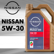 Масло моторное синтетическое NISSAN Genuine Motor Oil 5W-30 4л ОАЭ