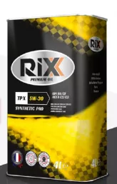 Масло моторное синтетическое RIXX TP X 5W30 SN/CF C2/C3 PAO (4л) ж/б