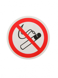 Наклейка "Не курить!" 7,5см 