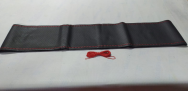 Оплетка для перетяжки руля 470529-BK-RD черная перфорированная кожа, красная нить