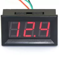 Вольтметр цифровой светодиодный 9-30volt PL-26*45-BL Синий (26мм+45мм)