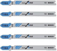 Пилки T118 A для лобзика по металлу Bosch 2 608 631.013(2608631964)