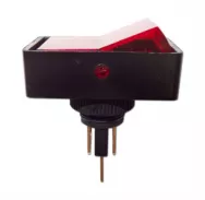 Переключатель ASW-11D клавишный 12V 20A on/off с красной подсветкой 