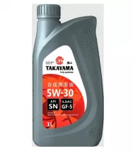 Масло моторное синтетическое TAKAYAMA SAE 5W30 ILSAC GF-5, API SN 1л пластик