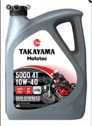 Масло моторное полусинтетическое TAKAYAMA MOTOTEC 5000 4T SAE 10W-40 API SM JASO MA-2 4л (пластик)