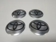 Стикер для а/м TOYOTA D-54 алюминиевый сферический (на двухстороннем скотче) серебро