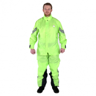 Дождевик раздельный (куртка+брюки) черно- зеленый M 32