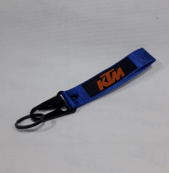 Брелок (ткань) "ПЕТЛЯ" с карабином и кольцом KTM Blue