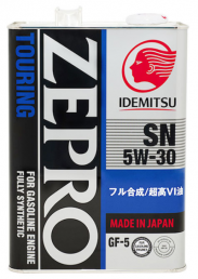 Масло моторное синтетическое IDEMITSU ZEPRO TOURING FS SN/GF-5 5W30 (железо Япония) 4л
