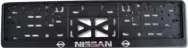 Рамка для номера авто 112/1-STD пластик рельеф с надписью и логотипом "NISSAN"