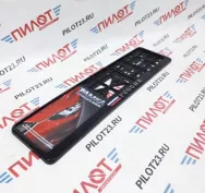 Рамка для номера автомобиля 112/1-STD пластик рельеф с надписью РОССИЯ /серебро/