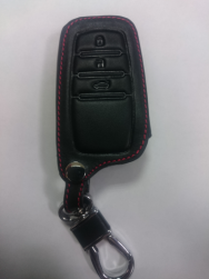 Кожаный чехол для ключа (3 КНОПКИ) Toyota Corolla, Camry, Rav4, Highlander, Land Cruiser Prado