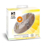 Лампа галогенная SVS Yellow 3000K 12V H1 55W+W5W yellow (2шт)