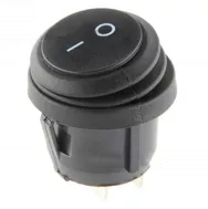 Переключатель KCD-106BK on/off/on влагозащищенный черный