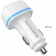 Адаптер BOROFONE BZ14 2USB /белый/
