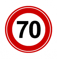 Наклейка "70" (большой) D-160мм