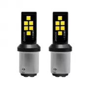 Лампа светодиодная 12V 1156-3030-12SMD (1конт) желтая (уп. 50шт)
