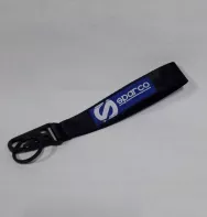 Брелок "ПЕТЛЯ" с нашивкой SPARCO Black