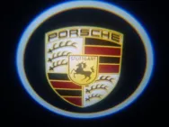 Проекторы в двери автомобиля 3D, светодиодные с логотипом для а/м PORSHE (компл. 2шт)