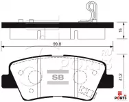 Колодки тормозные дисковые задние SANGSIN BRAKE SP1239 Hyundai Solaris 10 Sonata V KIA Soul