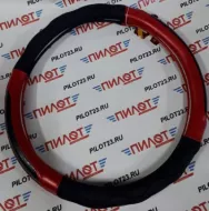 Оплетка рулевого колеса PILOT 3768RD 37-38 см (красный) 