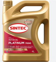 Масло моторное синтетическое SINTEC PLATINUM 7000 ACEA  A3/B4 5W30 API SL/CF 4л (1*4шт)
