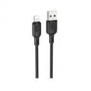 Кабель BOROFONE BX113 USB+Apple 2.4А 1м черный