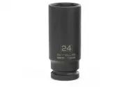 Головка ударная удлиненная шестигранная, 24 мм, 1/2", CrMo// Stels 13949