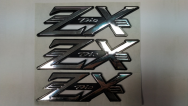 Наклейка табличка HONDA "ZX" ( 3шт, под метал золото) 2032A