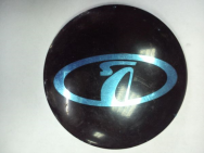 Стикер LADA D-62 алюминиевый сферический (на двухстороннем скотче) без ободка 