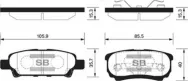 Колодки тормозные задние Sangsin Brake SP2111