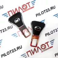 Заглушка для ремня безопасности VIP c кожаной вставкой KL416 с логотипом MAZDA (2шт)