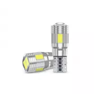 Лампа светодиодная 12V T10-5630-6L белая (уп. 50шт)