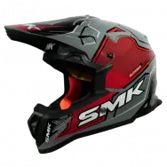 Мотошлем кроссовый SMK ALLTERRA MAVERIX, серый/красный (L)